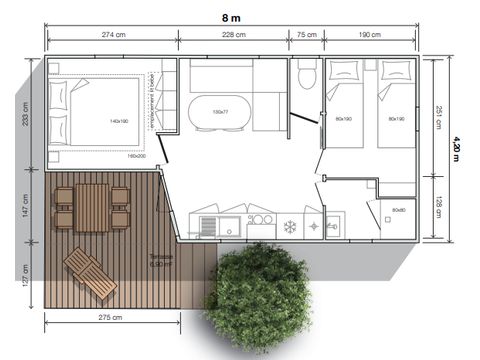 Mobilheim 4 Personen - O'hara 784 TG