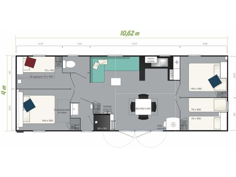 Mobilheim 8 Personen - FAMILY +