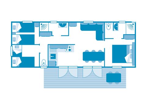Mobilheim 6 Personen - COTTAGE 6p 3ch 2SdB ****
