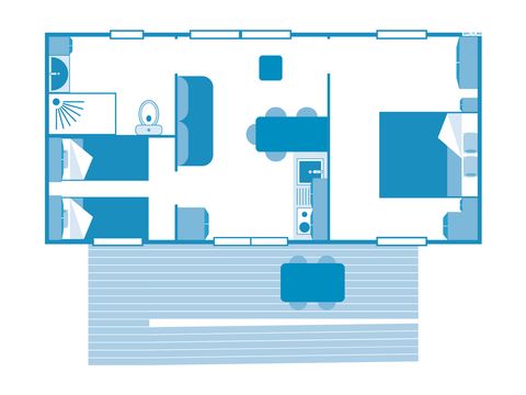 Mobilheim 4 Personen - COTTAGE 4p 2ch *** PMR