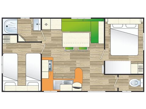 Mobilheim 6 Personen - Evasion 2 Schlafzimmer - TV