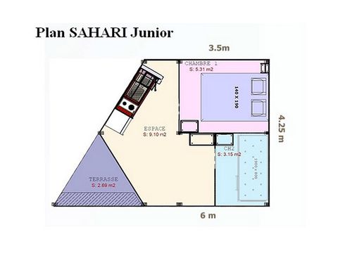 Safarizelt 4 Personen - LODGE SAHARI mit eigenem Sanitärbereich