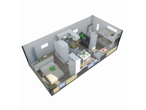 Mobilheim 5 Personen - PREMIUM TAOS 2ch 5 pers mit Klimaanlage