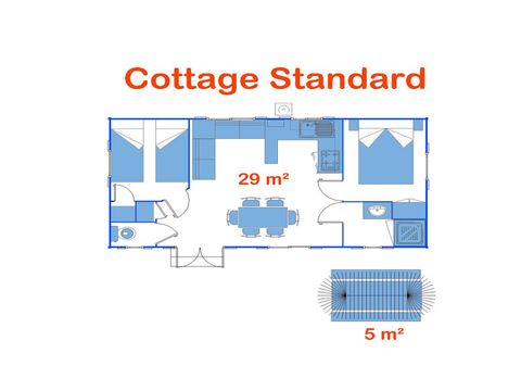 Mobilheim 6 Personen - Cottage Palma (Standard)