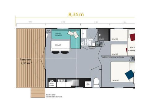 Mobilheim 5 Personen - Loggia Bay