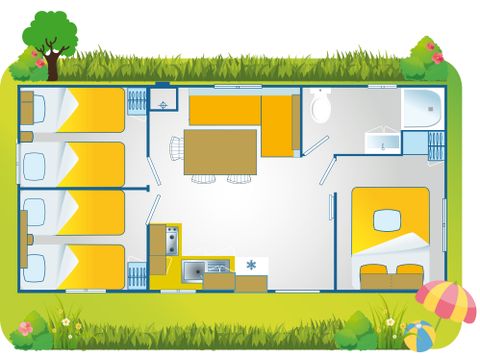 Mobilheim 7 personen - Happy Premium