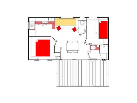 Mobilheim 5 Personen - Cabane du Jura 35 m² - klimatisiert 5 pers.