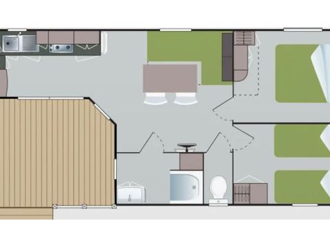 Mobilheim 5/6 personen - Soléo 30m² - Klimatisiert