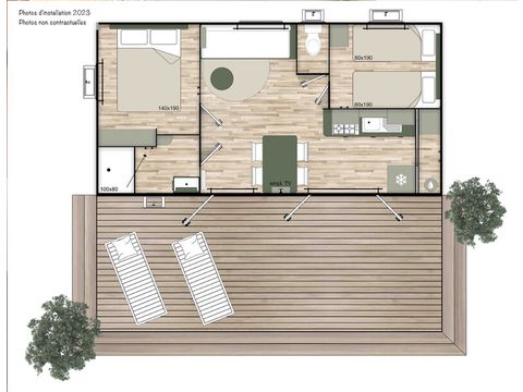 Mobilheim 4 Personen - Ciela Confort - 2 Zimmer