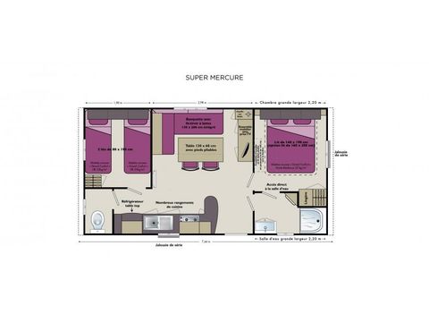 Mobilheim 5 Personen - COTTAGE KOMFORT