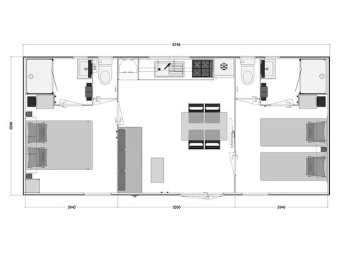 Mobilheim 4 Personen - COTTAGE PREMIUM CLIM