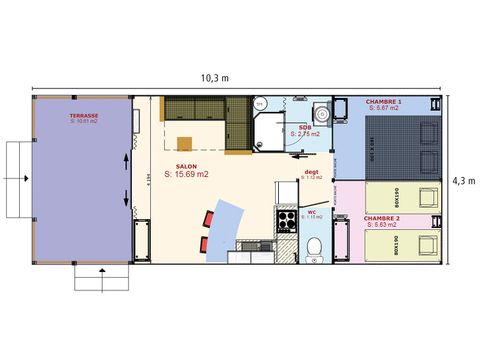 Safarizelt 4 Personen - LODGE PREMIUM SWEET