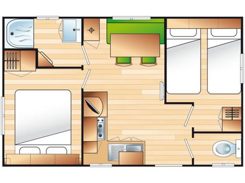 Mobilheim 4 Personen - COCOON - TV