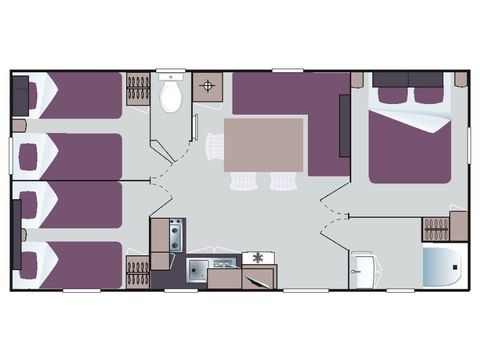 Mobilheim 6 Personen - Loisir 6 Personen 3 Zimmer 30m²