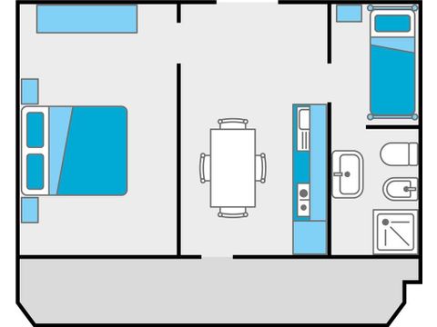 Apartement 4 Personen - Wohnung - 1 Schlafzimmer