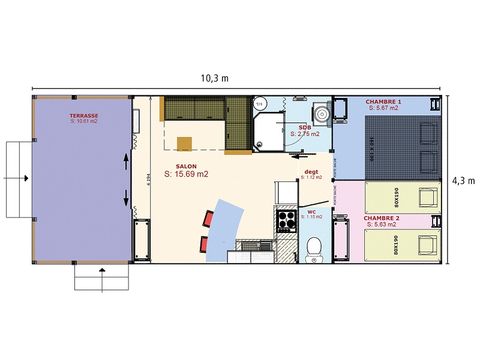 Unterkunft 5 personen - Ecolodge Premium Sweet