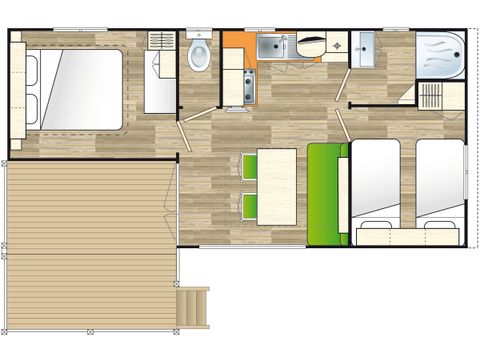 Mobilheim 4 Personen - Ciela Confort Compact - 2 Zimmer