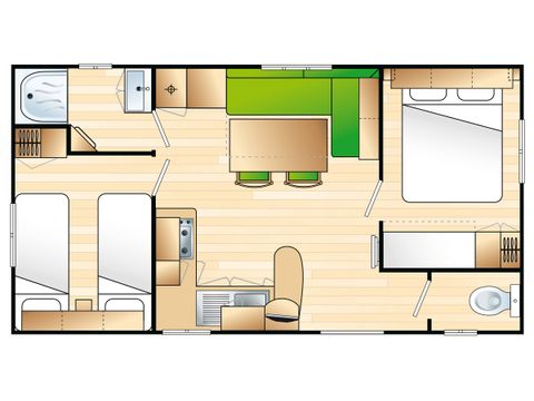 Mobilheim 5 Personen - Ciela Confort - 2 Zimmer