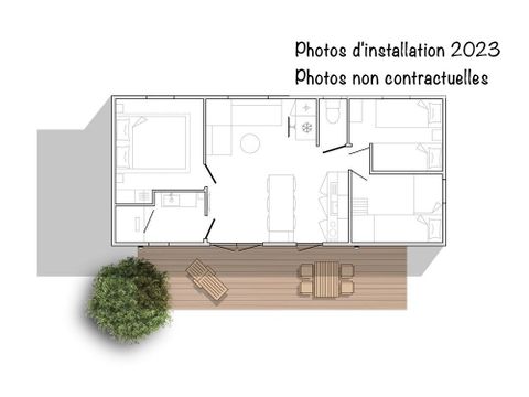 Mobilheim 6 Personen - Ciela Privilège - 3 Schlafzimmer - Grill