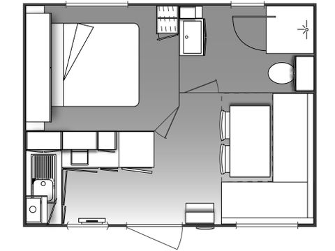 Mobilheim 2 Personen - EL PEQUENO - 1 Schlafzimmer - SAMSTAG