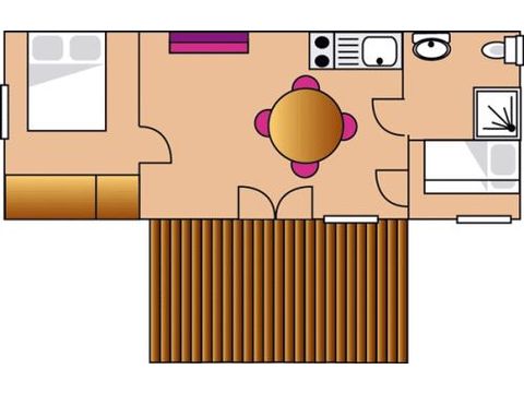 Chalet 4 personen - MAYA - 2 Schlafzimmer