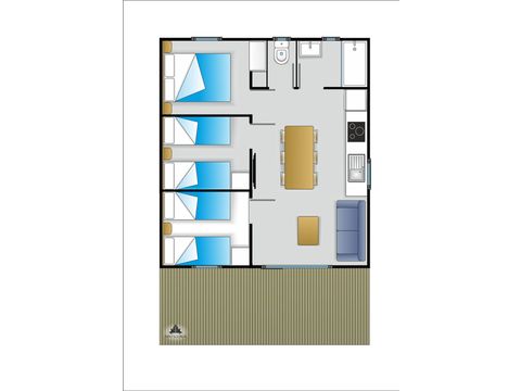 Mobilheim 6 Personen - Plus 3 AC