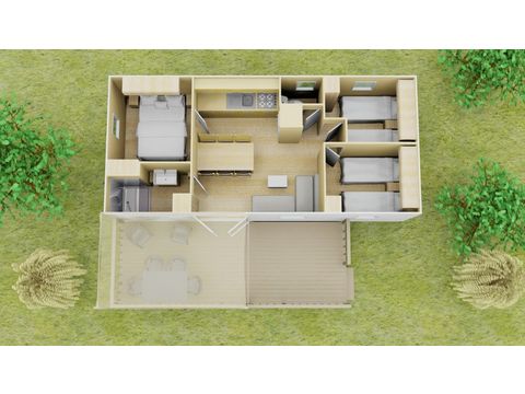 Mobilheim 6 personen - Mobilheim | Comfort XL | 3 Zi. | 6 Pers. | Erhöhte Terrasse | Klima.
