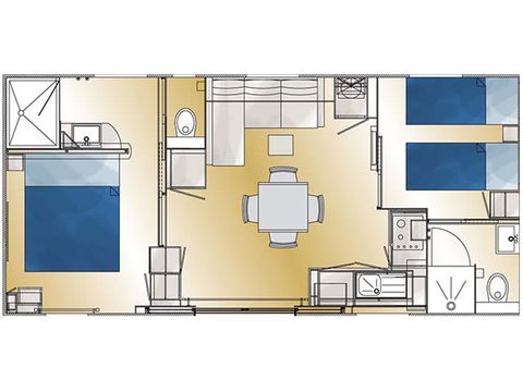 Mobilheim 4 Personen - Grand Confort TAOS