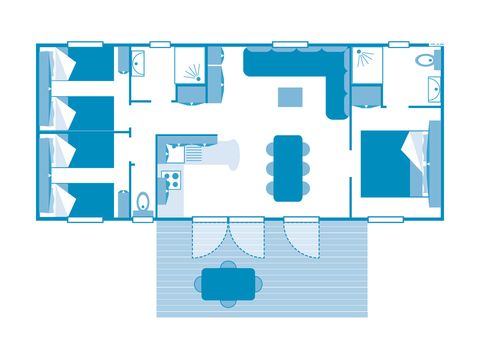 Mobilheim 6 Personen - COTTAGE 6p 3ch 2SdB clim ****