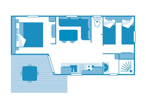 Mobilheim 4 Personen - COTTAGE 4p 2ch clim ***<br/><br/>