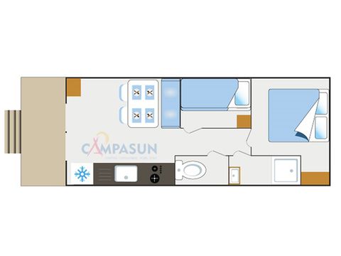AUßERGEWÖHNLICHE UNTERKUNFT 4 Personen - Wohnwagen mit Naturblick - 20,40m² - 2 Zimmer (2 Erwachsene + 2 Kinder -12 JAHRE)