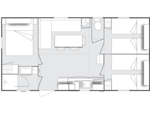 Mobilheim 6 Personen - Ciela Privilège - 3 Schlafzimmer