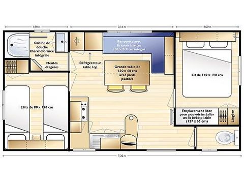 Mobilheim 6 Personen - Familie