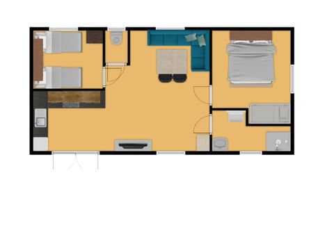 Chalet 4 Personen - Kachel