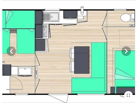 Mobilheim 4 Personen - Le Chêne (2 Zimmer) Anreise Sonntag - BORD RIVERE - Große Terrasse - TV - Free Wifi*.