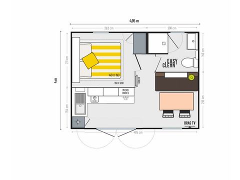 Mobilheim 2 Personen - 2 Pers. Klimaanlage