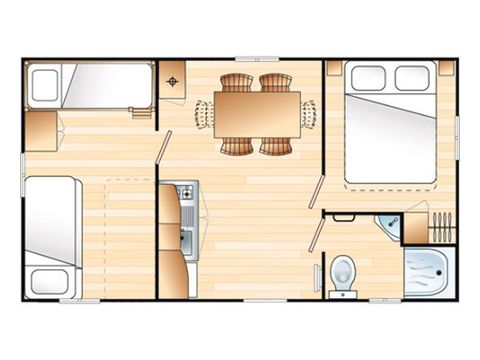 Mobilheim 5 Personen - DOMINO
