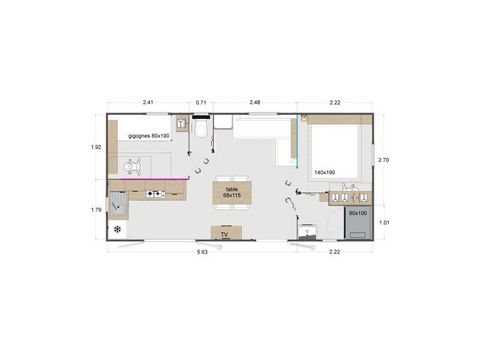 Mobilheim 4 Personen - GD CONFORT 30m²