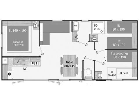 Mobilheim 6 Personen - OPALIA