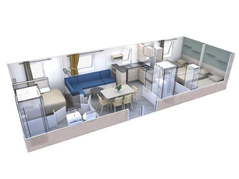 Mobilheim 8 Personen - CASITA CEREZA - 40m² - 3 Schlafzimmer