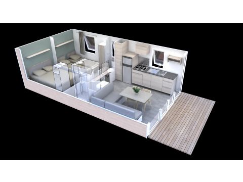 Mobilheim 6 Personen - CASITA LIMON - 26m²- 2 Schlafzimmer