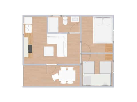 Bungalow 5 Personen - C. Komfort Paradise