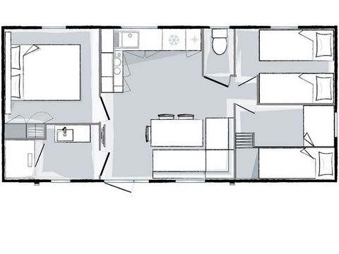 Mobilheim 6 Personen - Öko-Lodge (max. 2 Erwachsene)