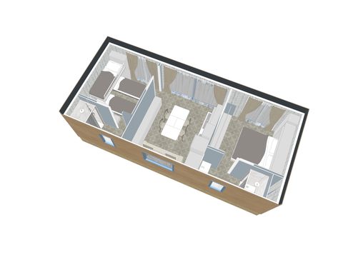Mobilheim 5 personen - Maxicaravan JACUZZI VIEW