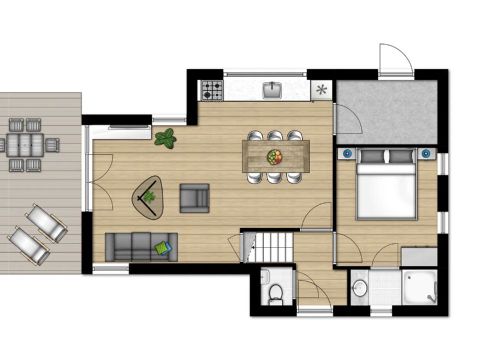 Bungalow 6 personen - Komfort 6