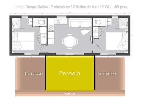 Mobilheim 6 Personen - ZIMMER SUITEN - TV