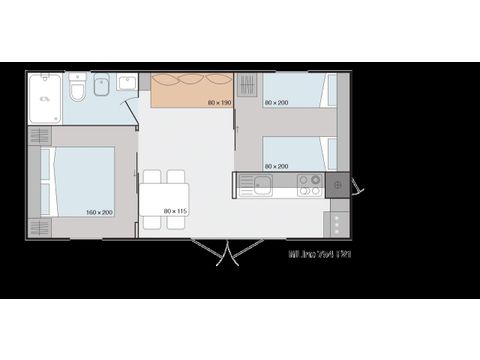 Mobilheim 6 Personen - Glam