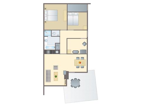 Bungalow 6 Personen - 4-Personen-Hunde-Ferienhaus