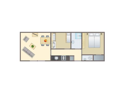 Mobilheim 4 Personen - 4-Personen-Kinder-Mobilheim