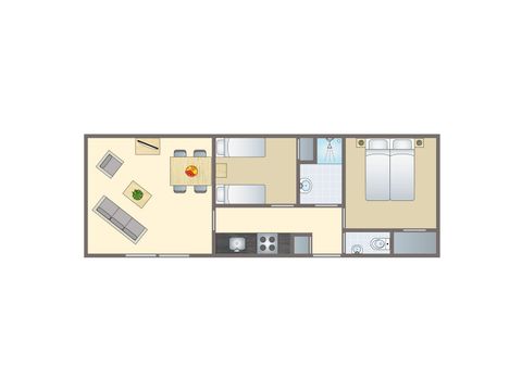 Mobilheim 4 Personen - 4-Personen-Mobilheim